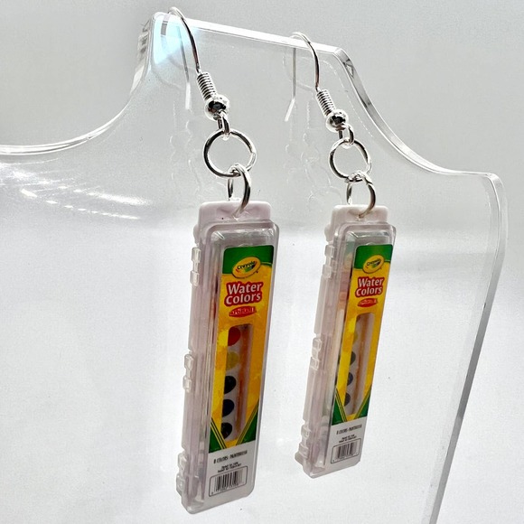 Crayola Paint Earrings - Teacher Earrings - School Earrings - Artist Earrings - Picture 8 of 11